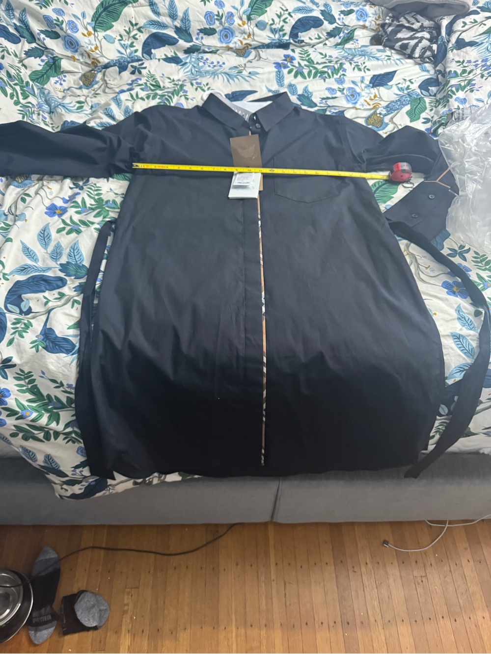 Burberry Black Tie-Waist Shirt Dress - Picture 7 of 16